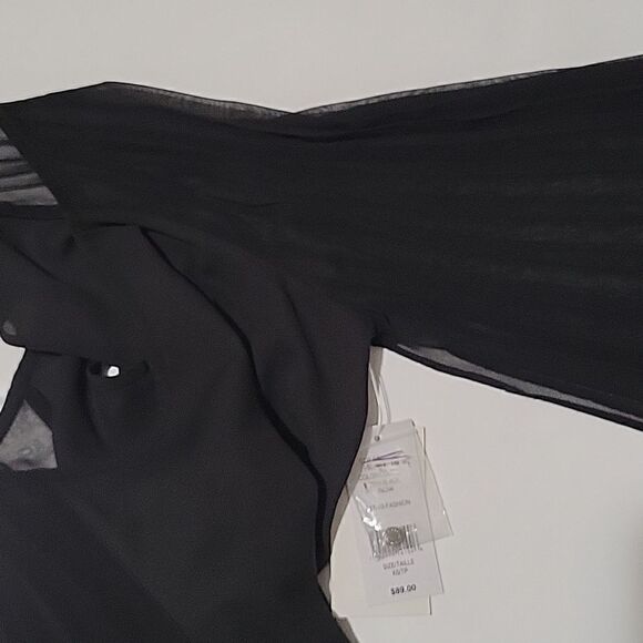 H by Halston Top with Pleated Sleeves - Picture 12 of 13